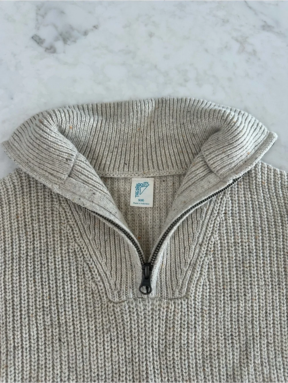 Thereabouts Kids' Half-Zip Ribbed Knit Sweater. Size Small (8)